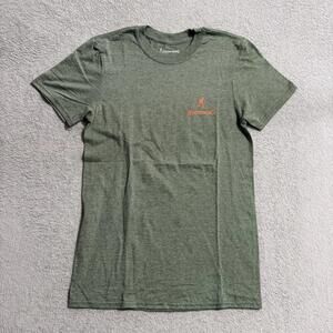 Browning Men’s Small Green USA Flag Graphic T-Shirt Outdoor Hunting Casual
